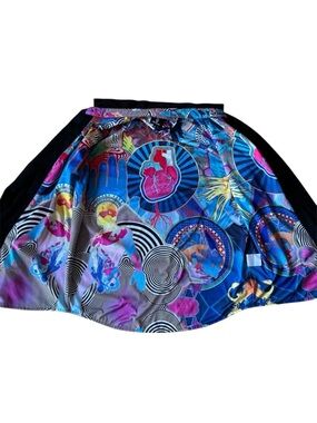 Threyda Irobot Button Down Shirt Android Jones Print Psychedelic Black Medium